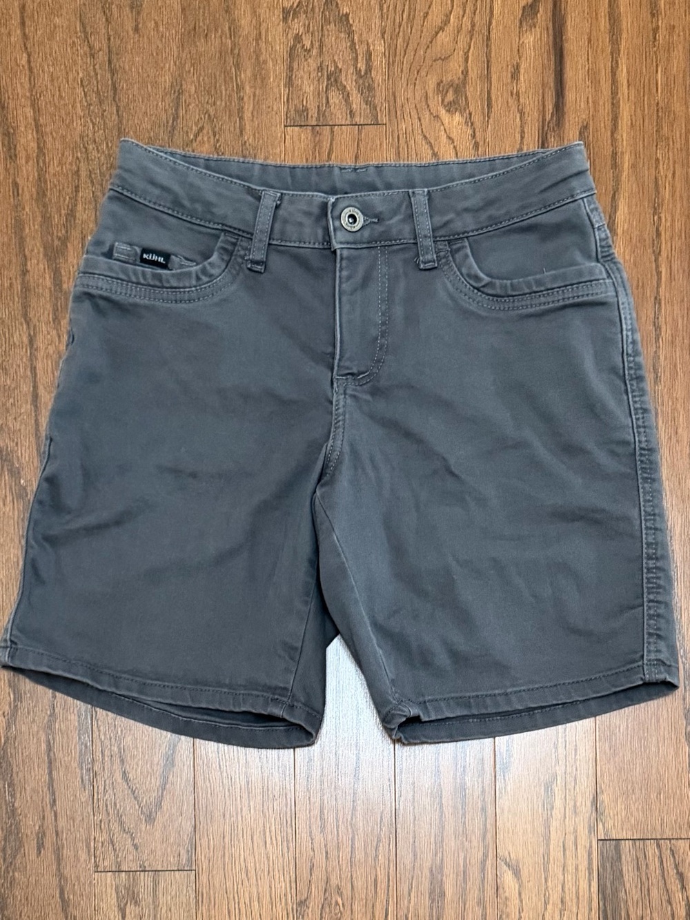 Kuhl Women's Kontour Hiking Pavement Gray Stretch Jean Shorts size 4